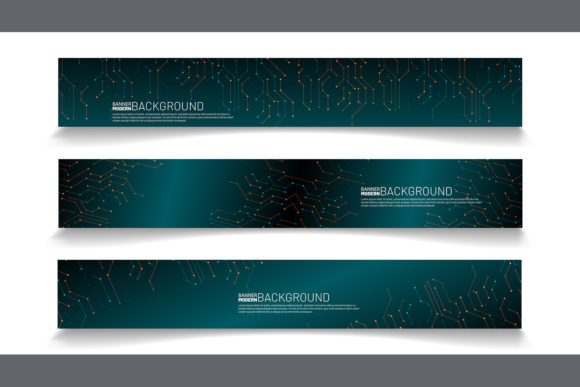 Elevate Your Brand with a Black Blue Connected Banner