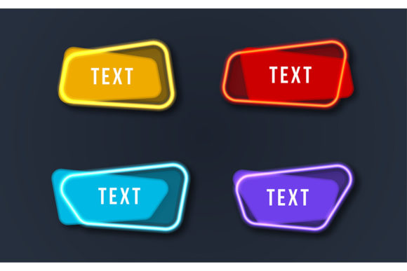 Light Up Your Brand with Colorful Neon Banner Text